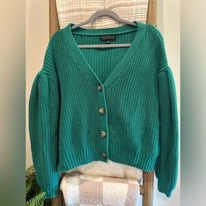 Eloquii green knit cardigan 18/20